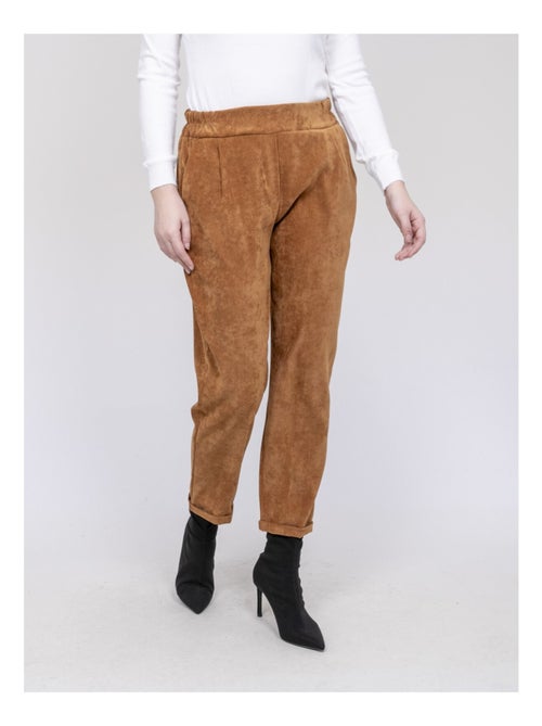 Ebila broek met fluweeleffect - Kiabi