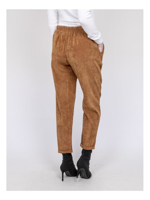 Ebila broek met fluweeleffect - Kiabi