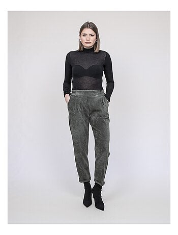 Ebila broek met fluweeleffect