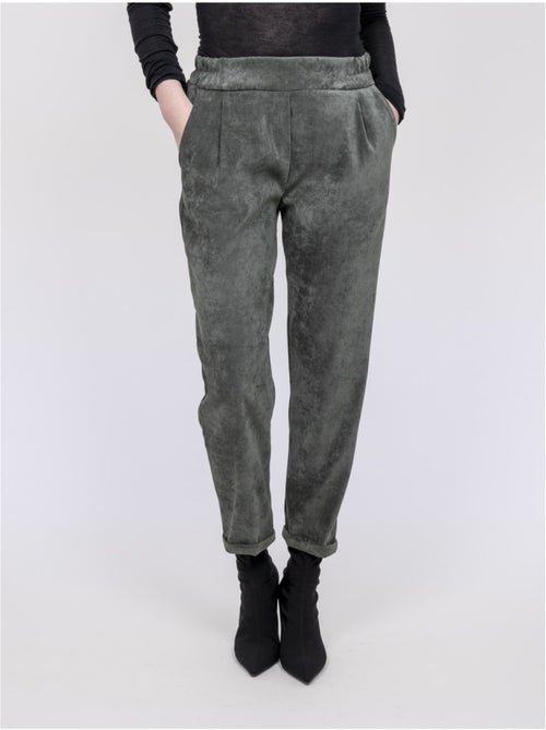 Ebila broek met fluweeleffect - Kiabi