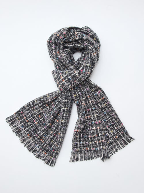 Echarpe à frange multicolore - Kiabi