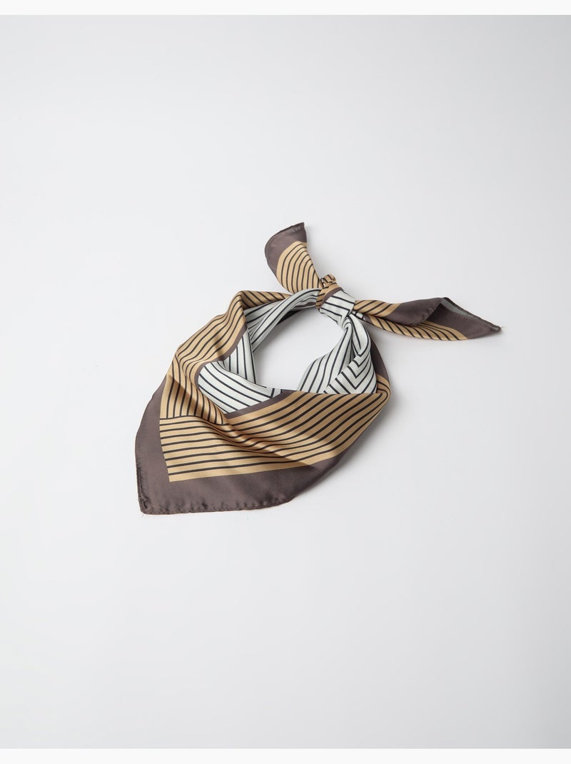 Écharpe à motifs géométriques, mo fashion Marron - Kiabi