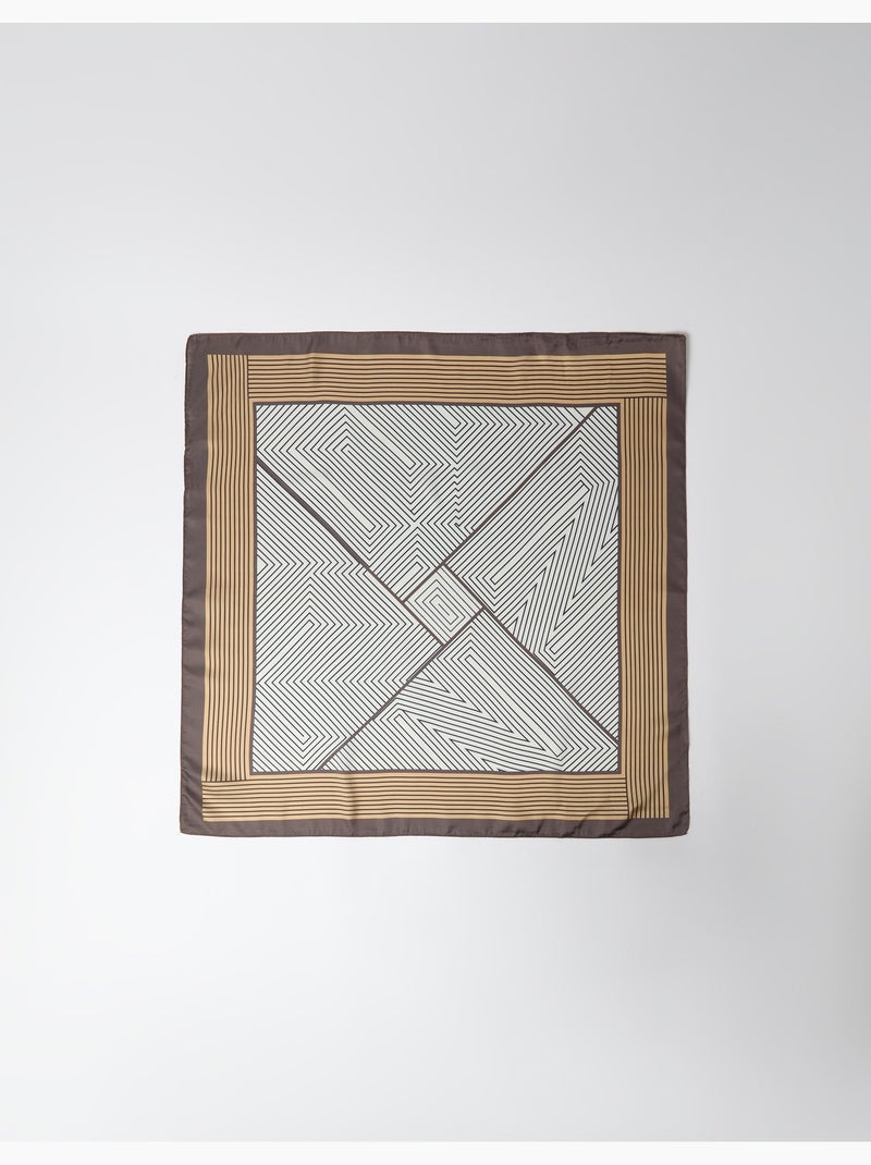 Écharpe à motifs géométriques, mo fashion Marron - Kiabi