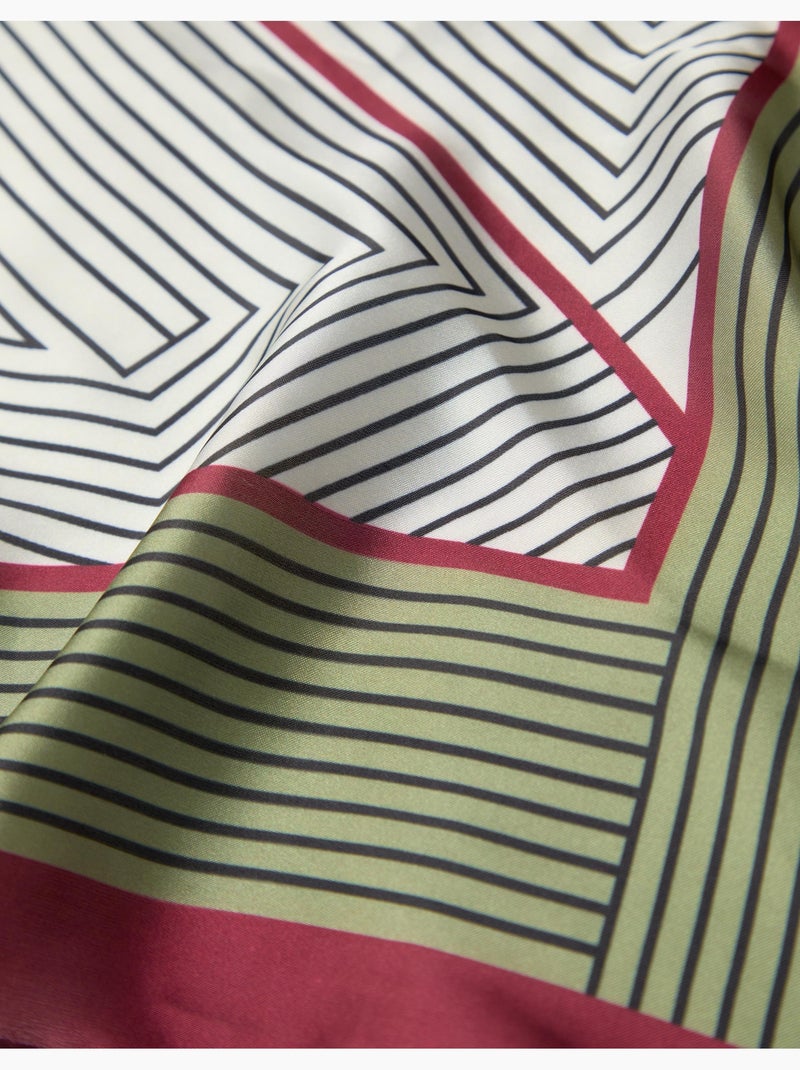 Écharpe à motifs géométriques, mo fashion Vert - Kiabi