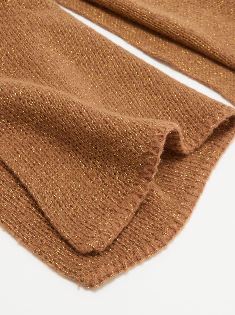Echarpe avec fils brillants Marron - Kiabi