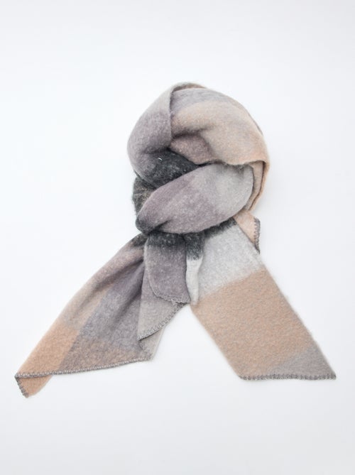 Echarpe douce à carreaux - Kiabi