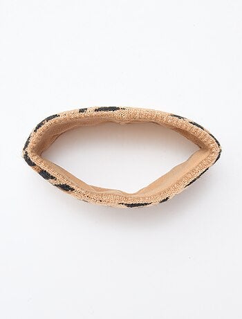 Echarpe en maille leopard