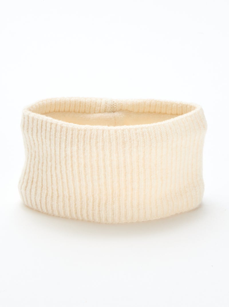 Echarpe en maille unie Beige - Kiabi