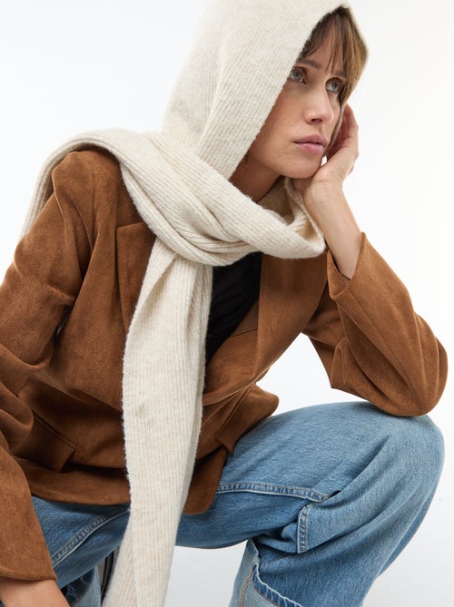 Echarpe en tricot avec capuche intégrée - Kiabi