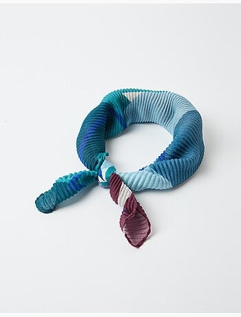 Écharpe plissée à motifs floraux, mo fashion