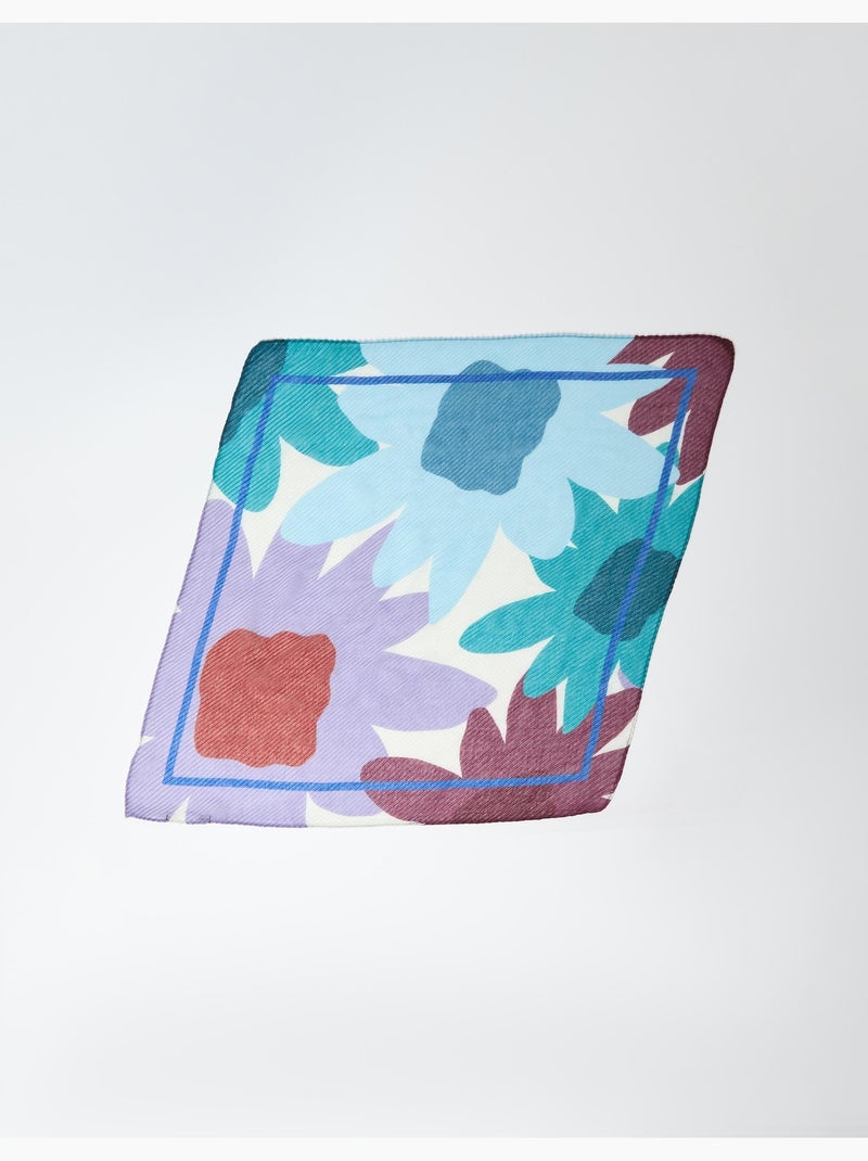 Écharpe plissée à motifs floraux, mo fashion Bleu - Kiabi
