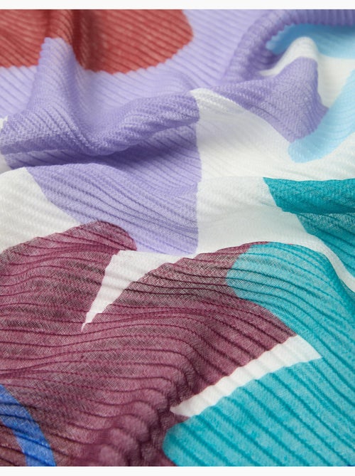 Écharpe plissée à motifs floraux, mo fashion - Kiabi