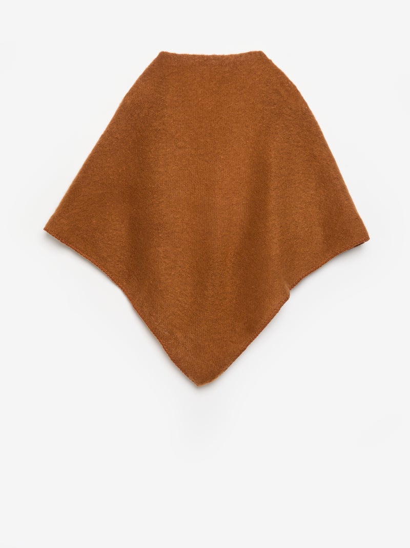 Echarpe unie forme triangle Marron - Kiabi