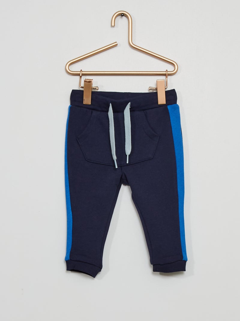 Ecodesign joggingbroek van sweatstof blauw - Kiabi