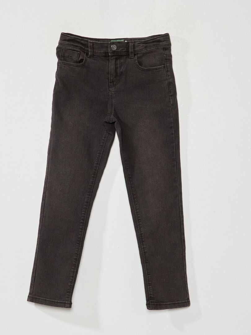 Ecologisch ontworpen, slim-fit jeans ZWART - Kiabi