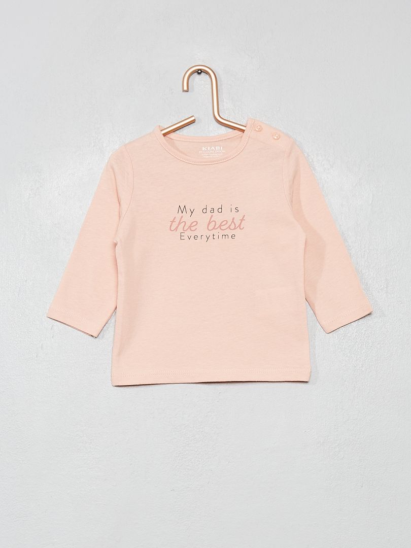 Ecologisch ontworpen T-shirt met opschrift roze - Kiabi