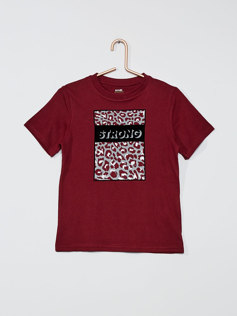 Ecologisch ontworpen T-shirt met print ROOD - Kiabi