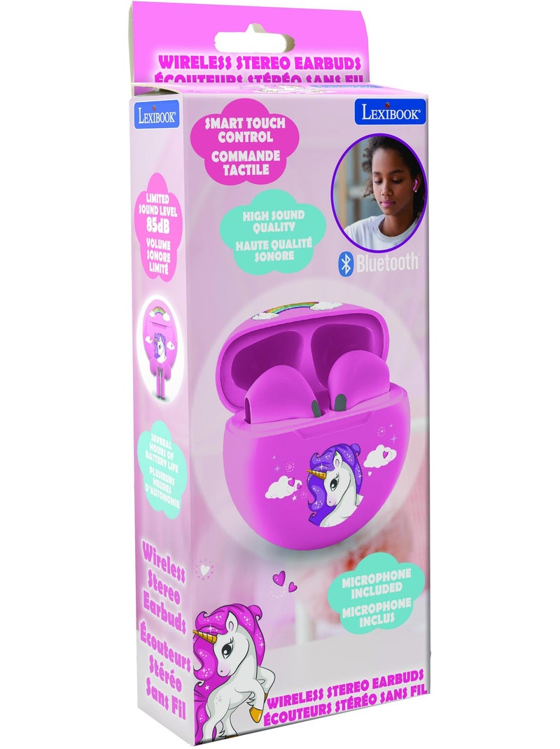 Écouteurs sans fil bluetooth licorne Rose - Kiabi
