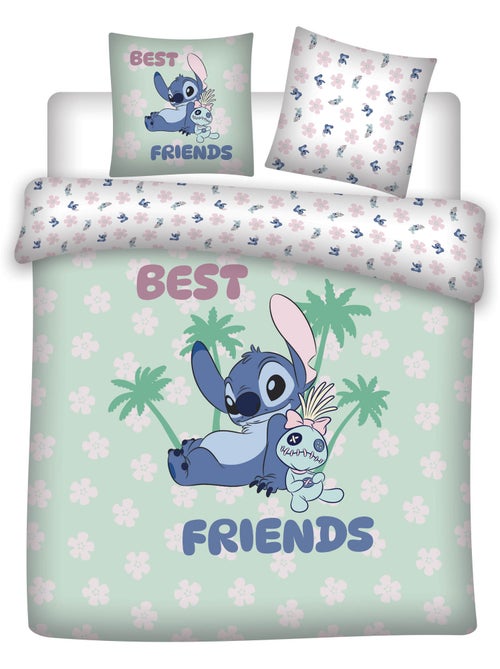 eddengoed Stitch Disney 200x200 cm + 2 Slopen 65x65 cm Katoenmix - Kiabi eddengoed Stitch Disney 200x200 cm + 2 Slopen 65x65 cm Katoenmix - Kiabi