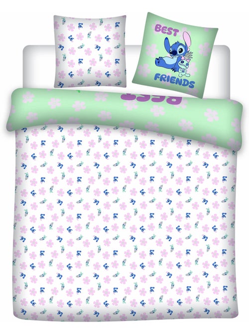 eddengoed Stitch Disney 200x200 cm + 2 Slopen 65x65 cm Katoenmix - Kiabi eddengoed Stitch Disney 200x200 cm + 2 Slopen 65x65 cm Katoenmix - Kiabi
