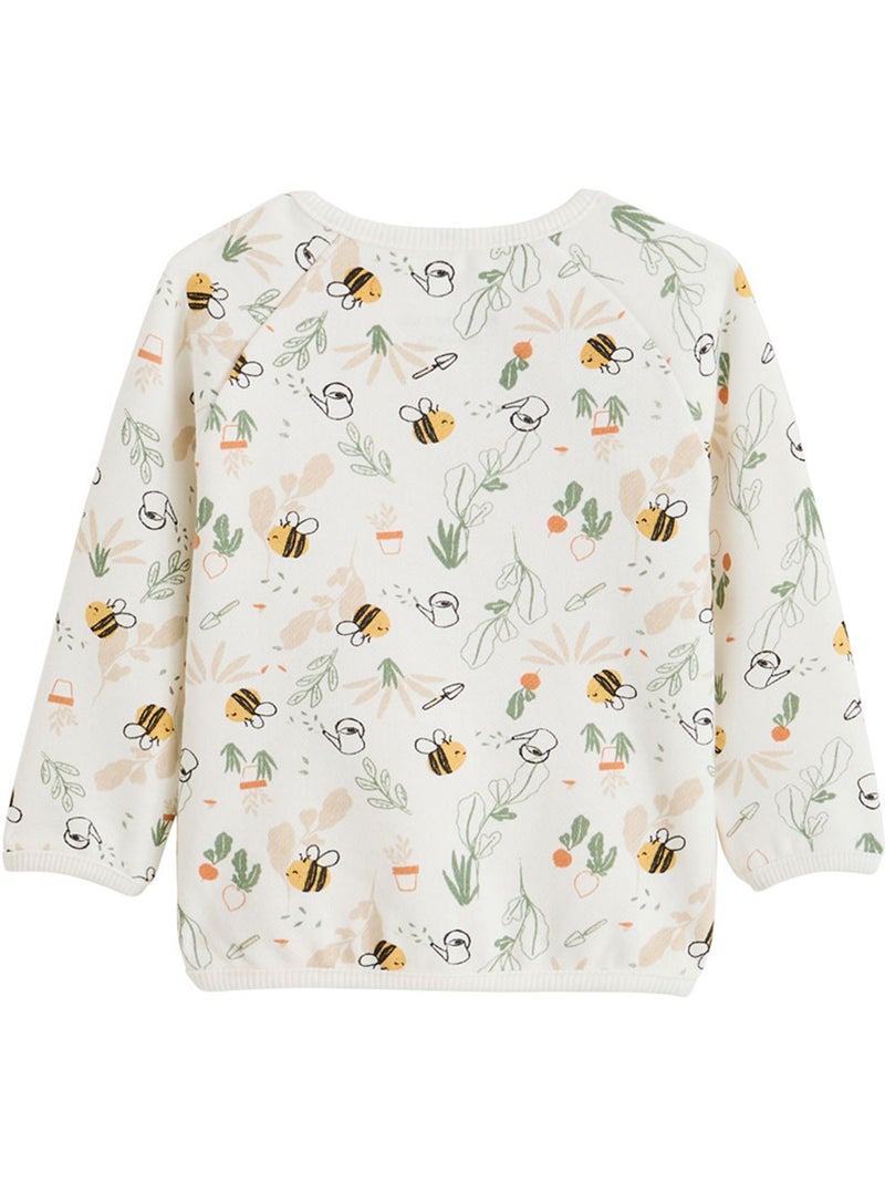 Eden baby fleece sweatshirt Beige - Kiabi