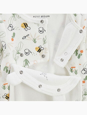 Eden babypyjama van fluweel met brugopening