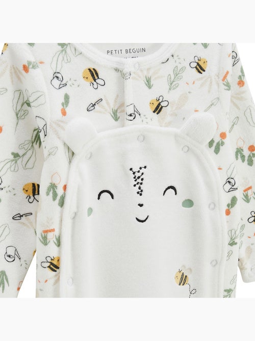 Eden babypyjama van fluweel met brugopening - Kiabi