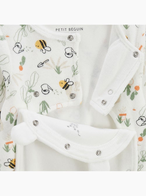 Eden babypyjama van fluweel met brugopening - Kiabi