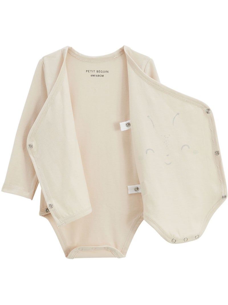Eden babyrompertje en fleecebroekje set Beige - Kiabi