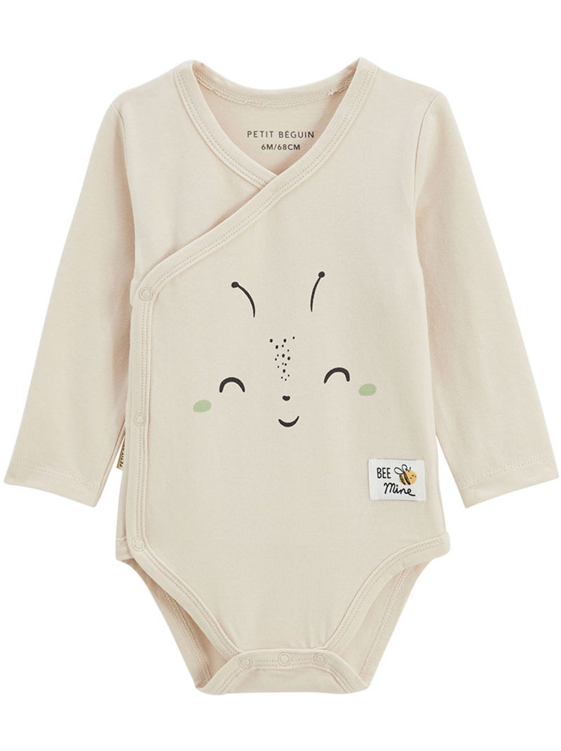 Eden babyrompertje en fleecebroekje set Beige - Kiabi
