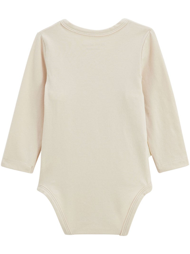 Eden babyrompertje en fleecebroekje set Beige - Kiabi