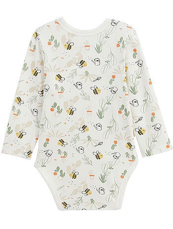 Eden babyrompertjes met lange mouwen en overslagopening, set van 3