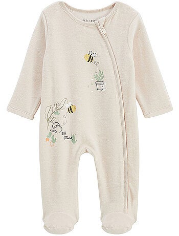 Eden babyvelours pyjama met ritssluiting