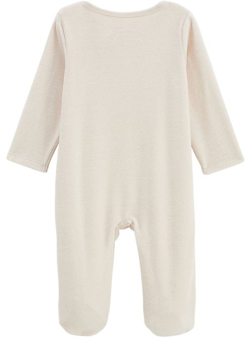Eden babyvelours pyjama met ritssluiting - Kiabi