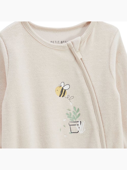 Eden babyvelours pyjama met ritssluiting - Kiabi
