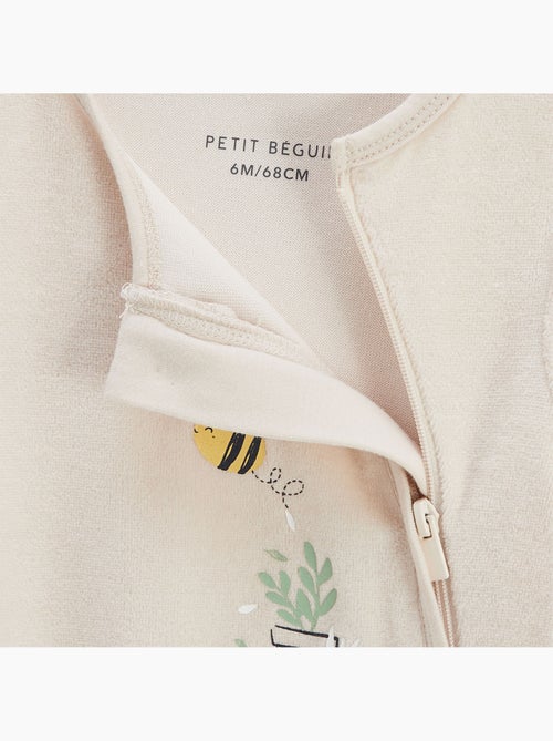 Eden babyvelours pyjama met ritssluiting - Kiabi