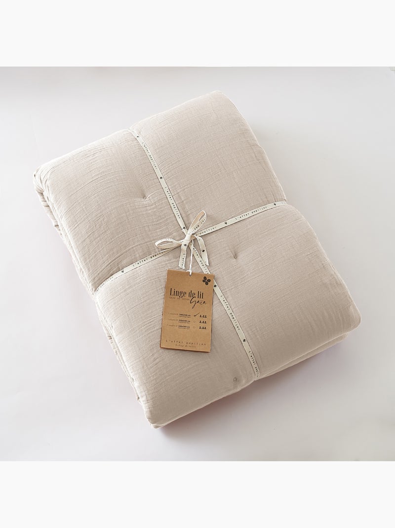 Édredon – double gaze de coton 125 gr/m² – ultra doux - gaïa Beige Pampa - Kiabi