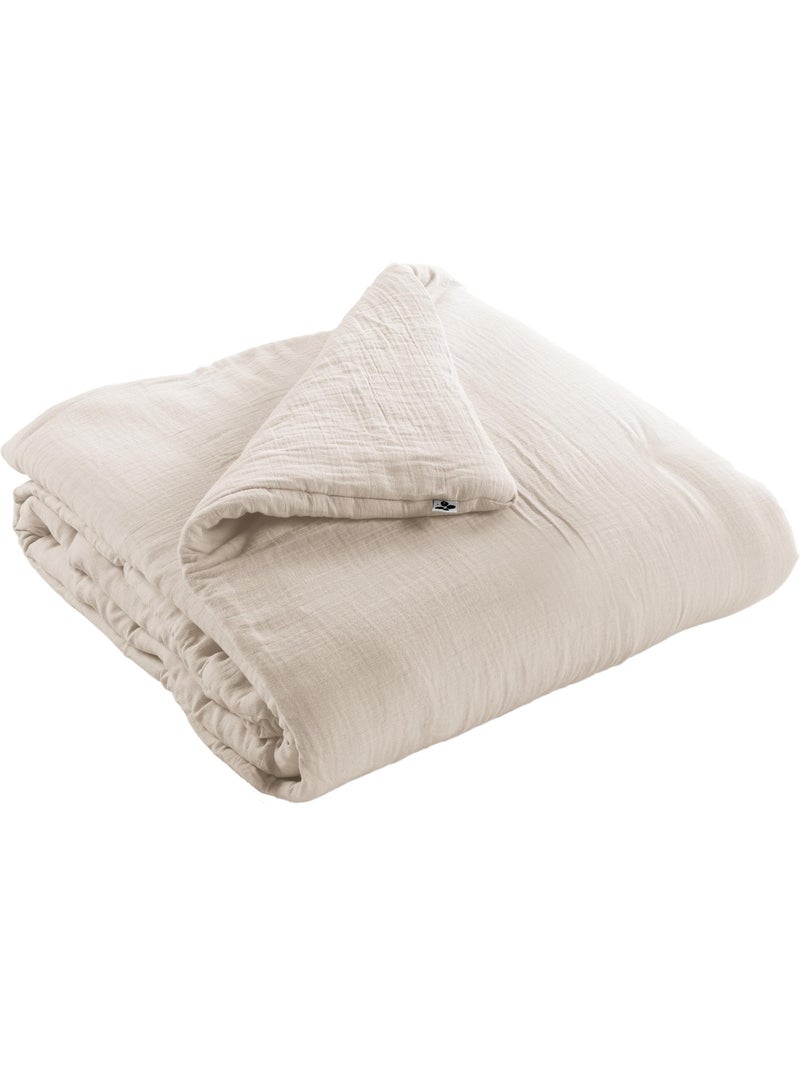 Édredon – double gaze de coton 125 gr/m² – ultra doux - gaïa Beige Pampa - Kiabi