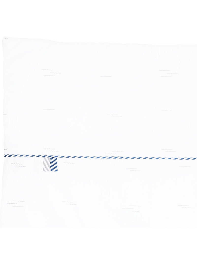 Edredon lit en coton - sauthon Blanc Bleu - Kiabi