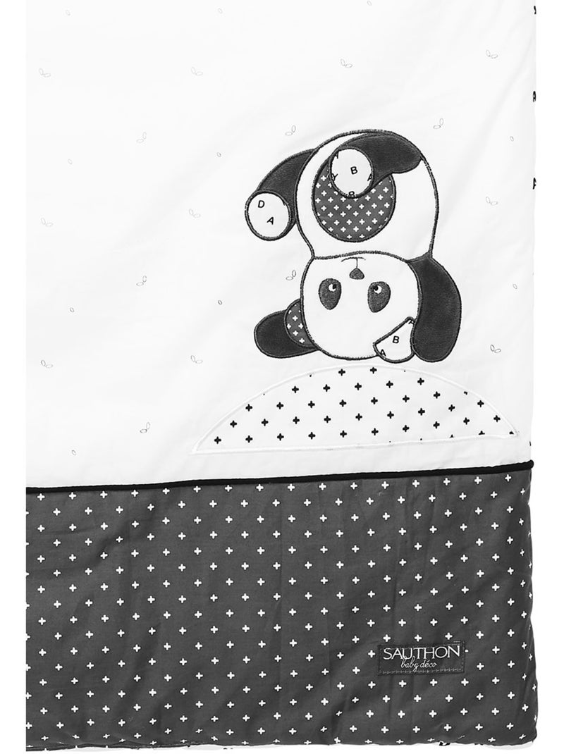 Edredon pour lit en coton - sauthon Blanc Noir - Kiabi