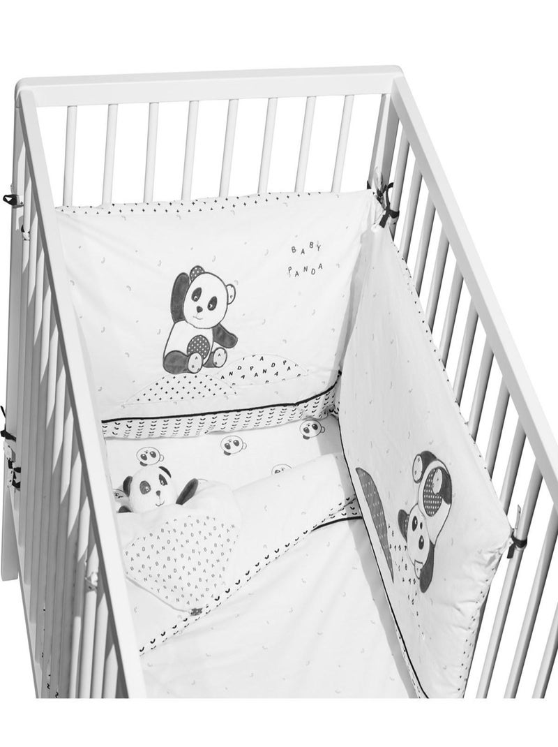 Edredon pour lit en coton - sauthon Blanc Noir - Kiabi