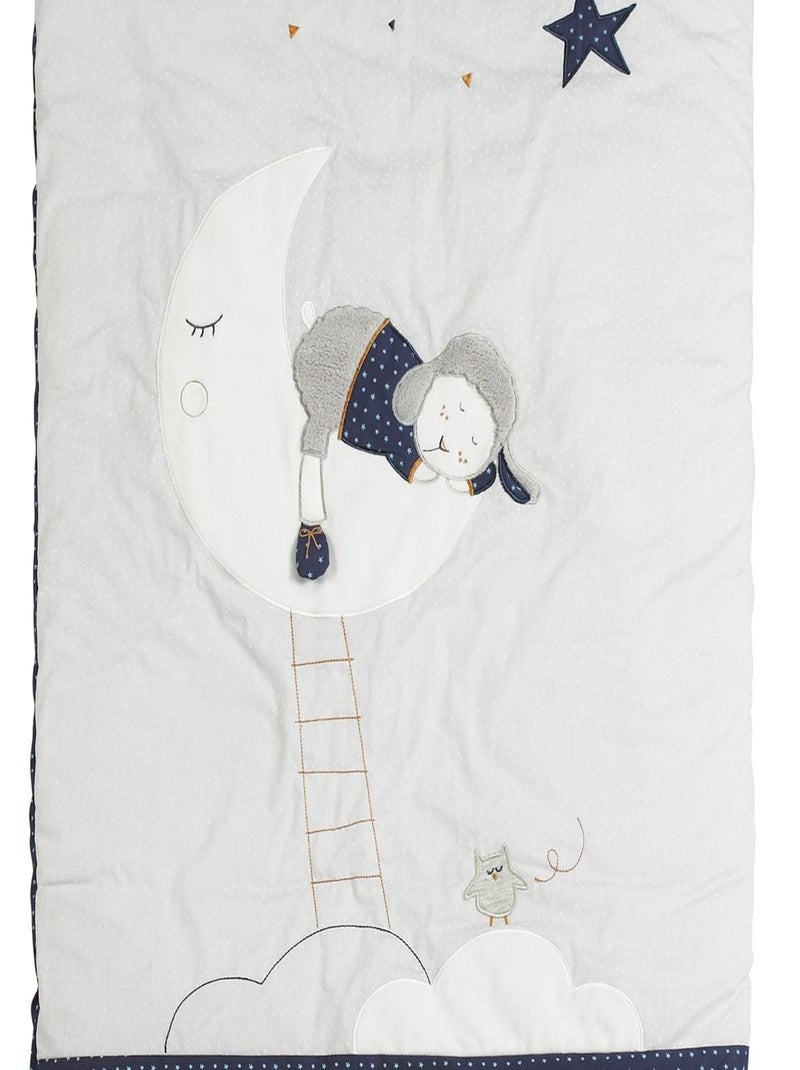 Edredon pour lit en coton perle - sauthon Gris - Kiabi