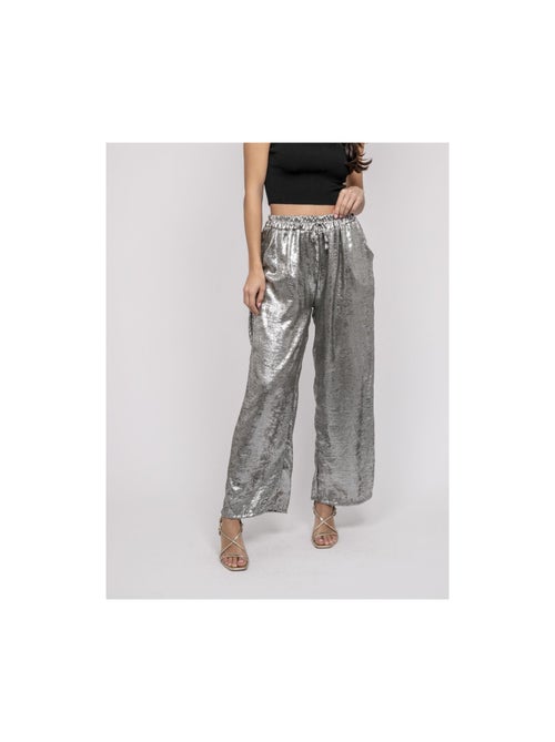 Edwina metallic flowy broek - Kiabi Edwina metallic flowy broek - Kiabi
