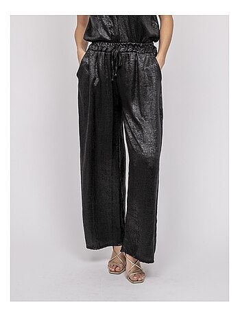 Edwina metallic flowy broek