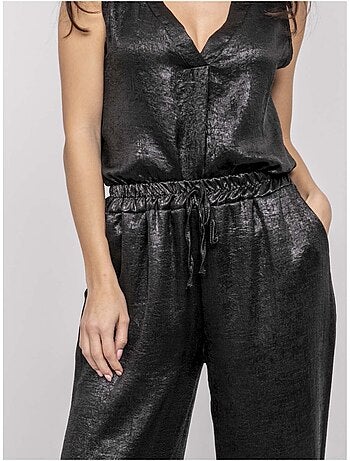 Edwina metallic flowy broek