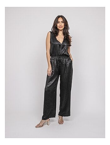 Edwina metallic flowy broek