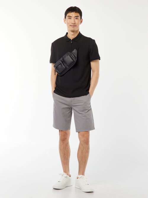 Een polo met wafeltextuur en ritsje aan de hals! - Kiabi