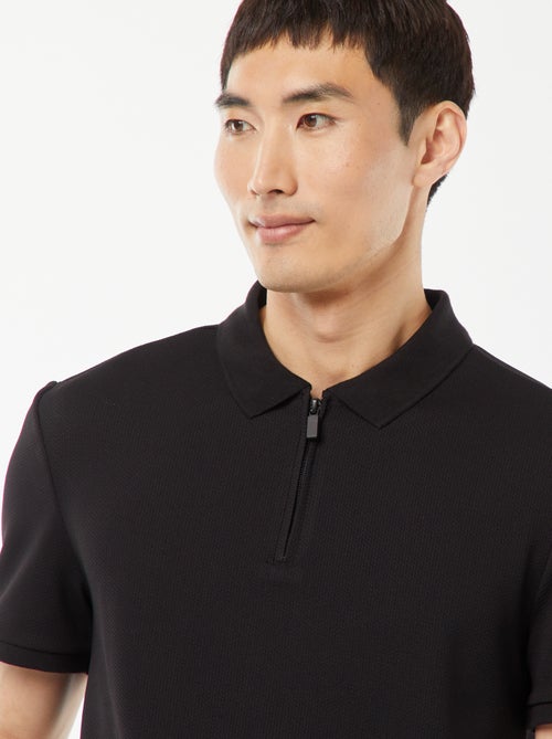 Een polo met wafeltextuur en ritsje aan de hals! - Kiabi