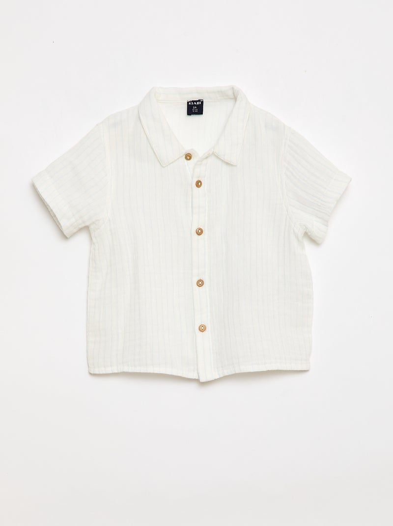 Een tweedelige set hemd + short Wit - Kiabi