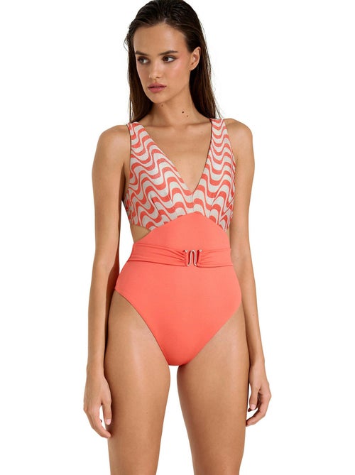 Eendelig voorgevormd monokini zwempak zonder beugel iceland - Kiabi